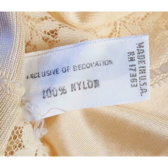 VTG 80s KOMAR Champagne Lace Trim Cami Camisole Top Size 32 Small Lingerie USA - Picture 7 of 10